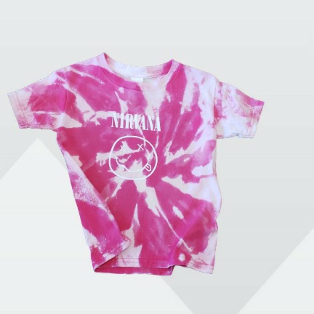 New Acid Wash Nirvana Pink Tshirt